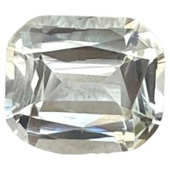 1.40 carats Bluish White Aquamarine Stone Cushion Cut African Gemstone