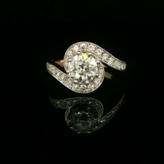 1.40 Carats Diamond tourbillon ring