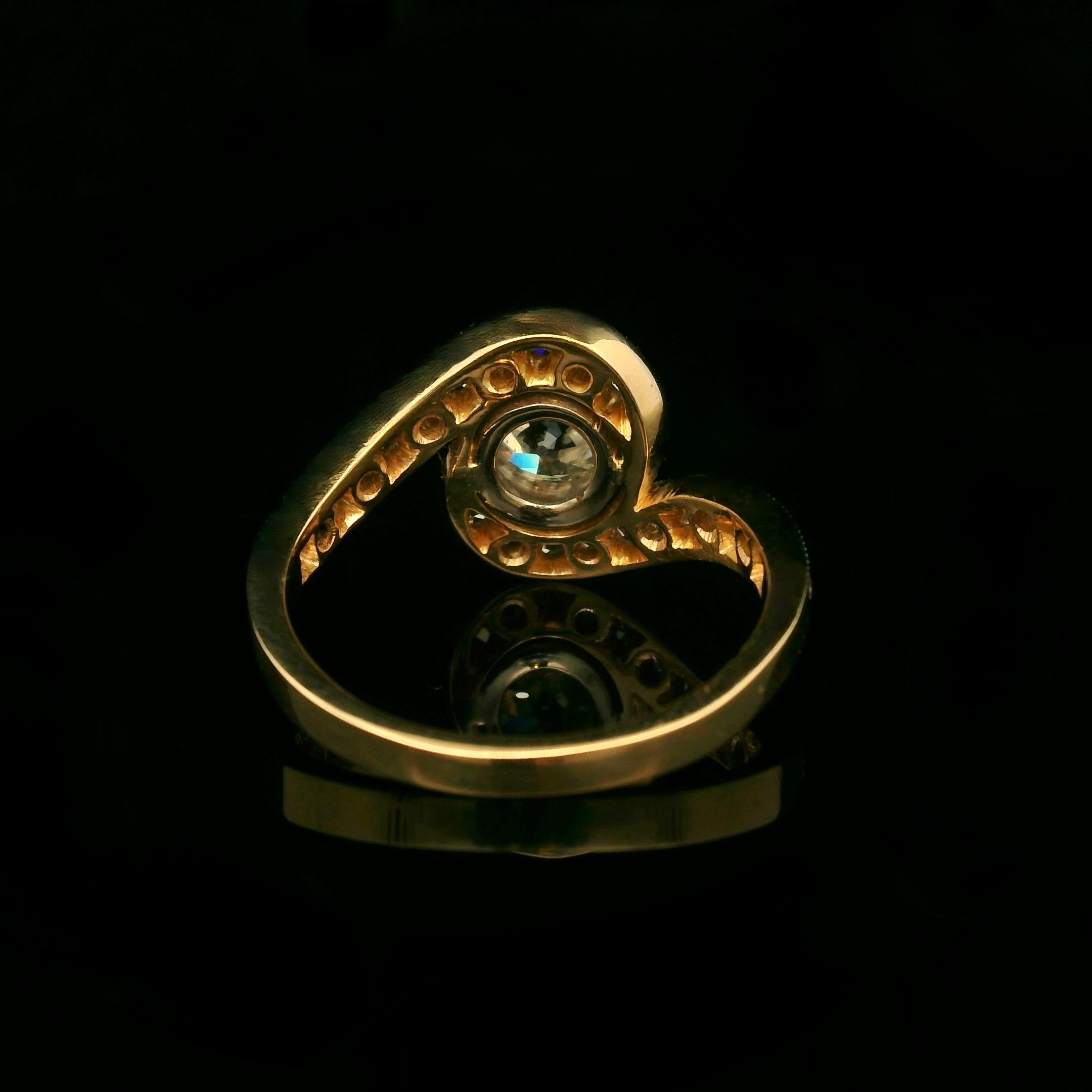 1.40 Carats Diamond tourbillon ring In New Condition For Sale In Uccle, BE
