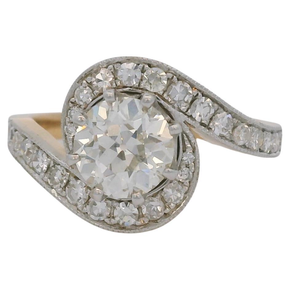 1.40 Carats Diamond tourbillon ring