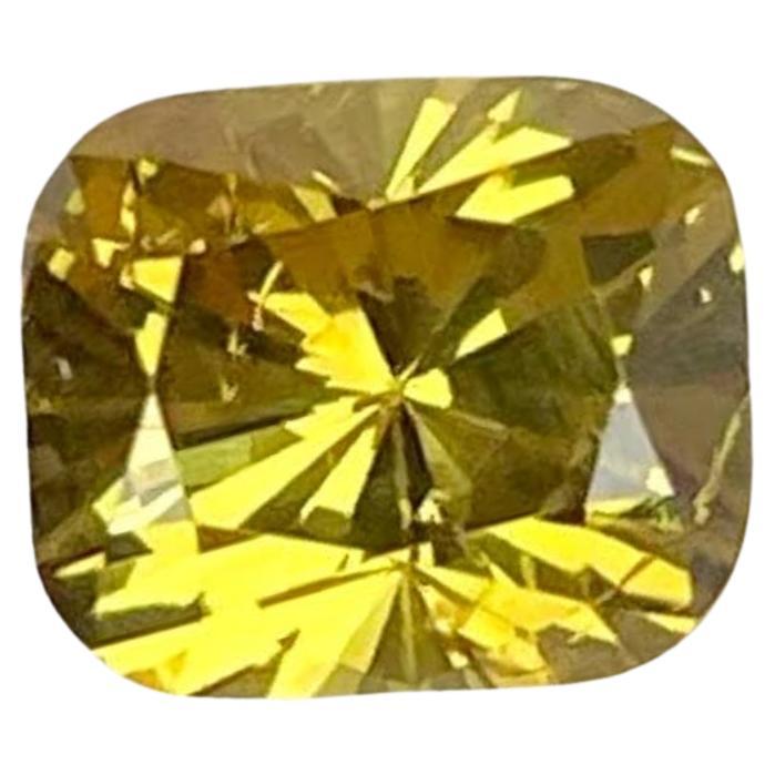 1.40 carats Fancy Yellow Garnet Stone Cushion Cut Gemstone from Mali