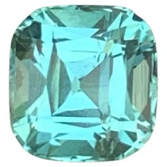 1.40 Carats Loose Sea Form Tourmaline Stone Cushion Cut Afghani Gemstone