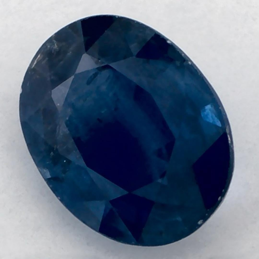 Taille ovale 1.40 Ct Blue Sapphire Oval Loose Gemstone (pierre précieuse en vrac) en vente