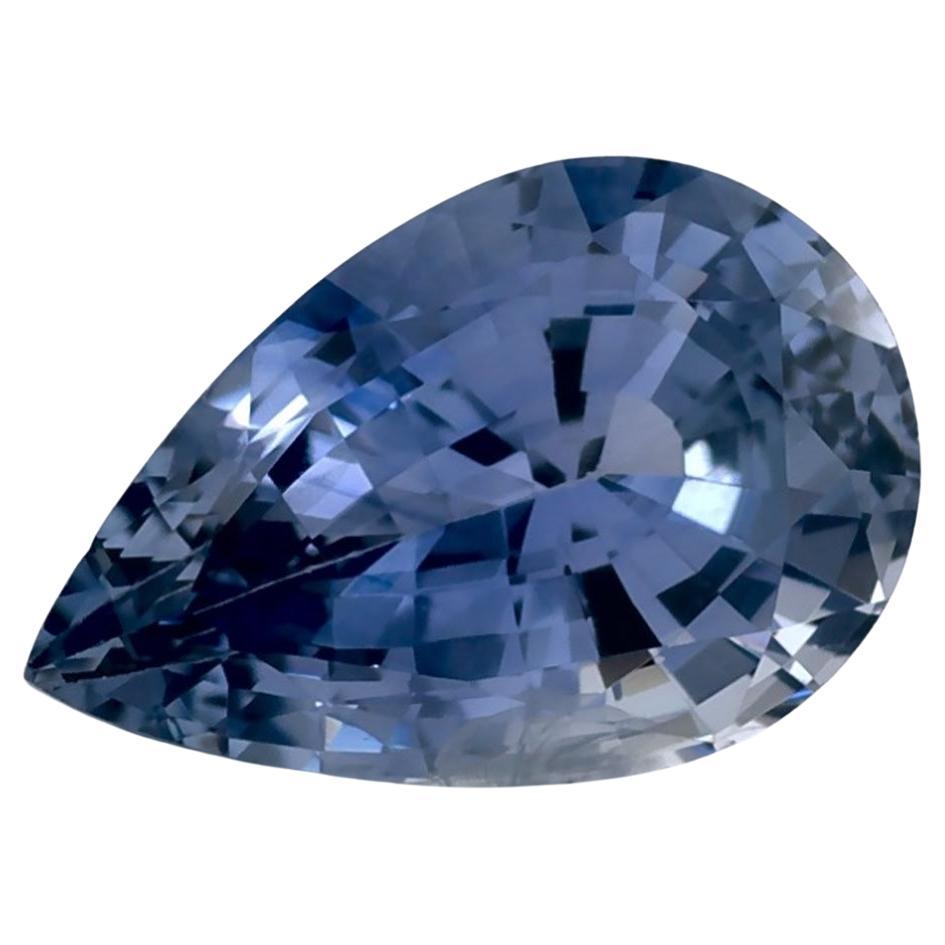 1.40 carati di zaffiro blu a forma di pera sciolto