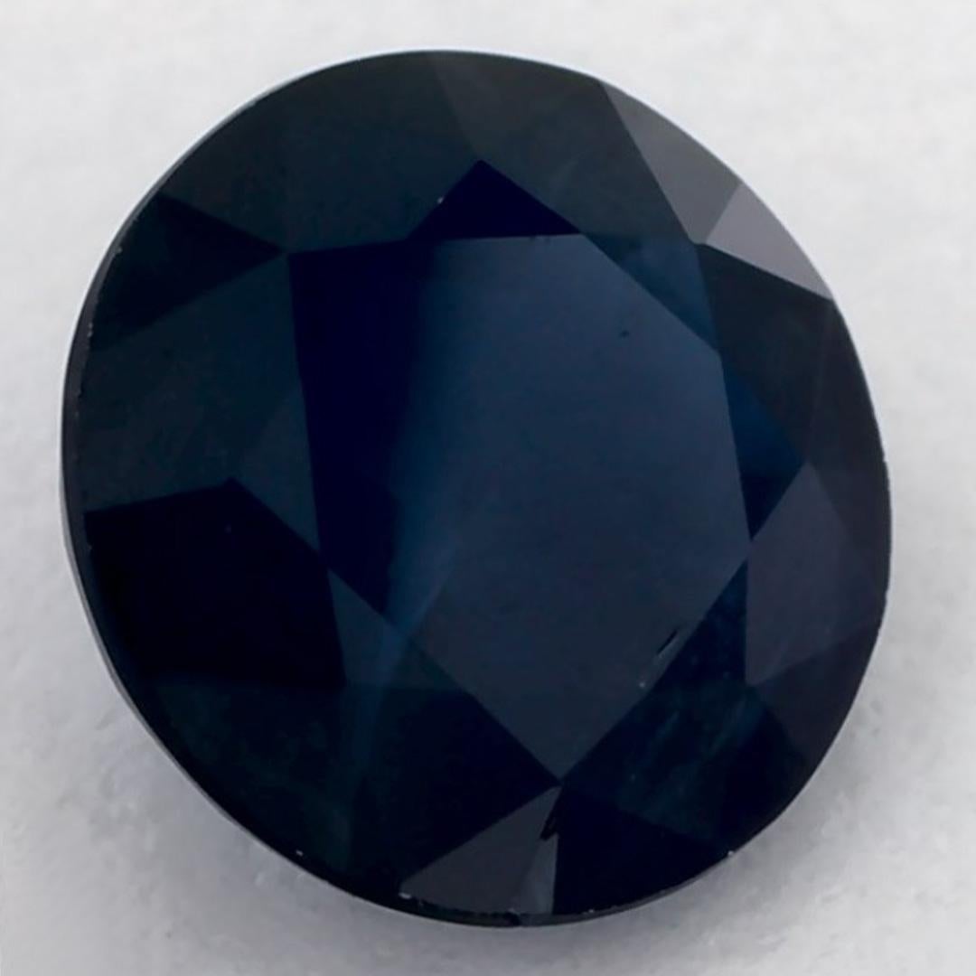 1.40 Karat Blauer runder Saphir, loser Edelstein im Zustand „Neu“ im Angebot in Fort Lee, NJ