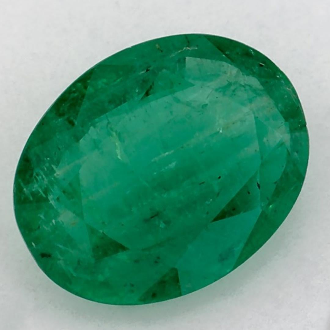 Taille ovale 1.40 Ct Emerald Oval Loose Gemstone (pierre précieuse en vrac)