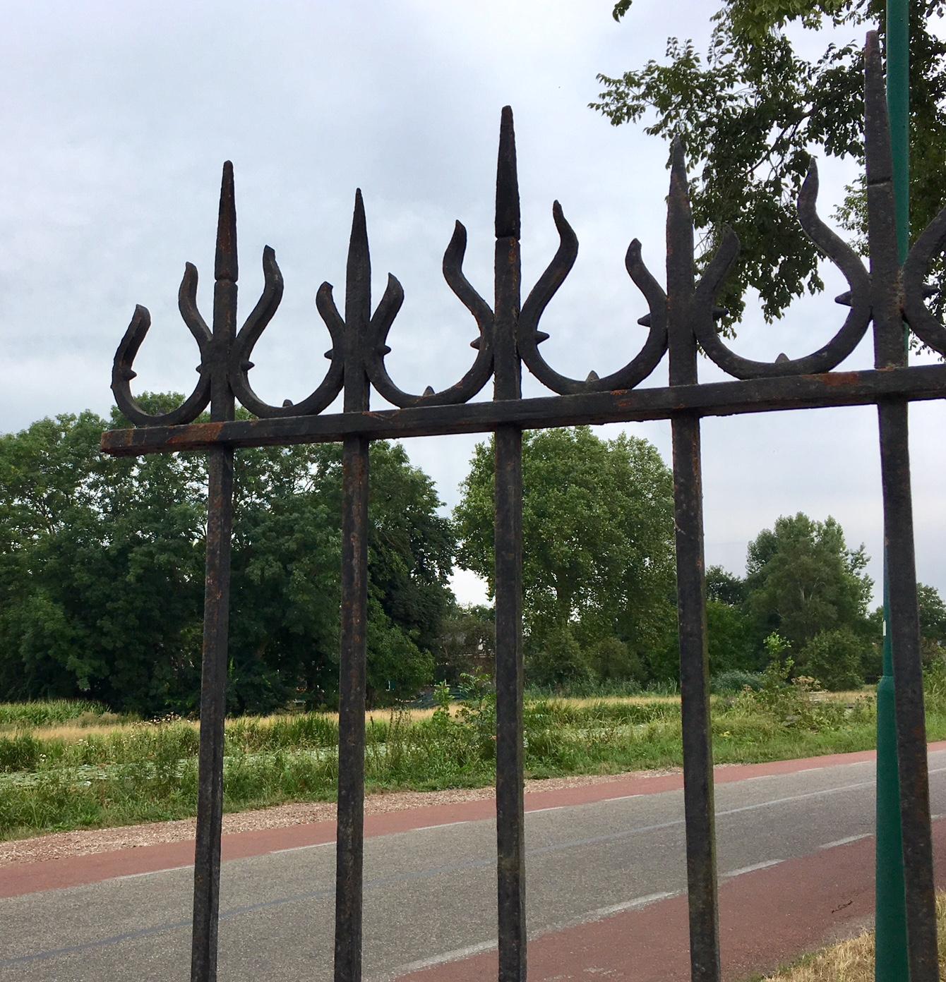 20th Century 140 meters of Antique Wrought Iron Fencing