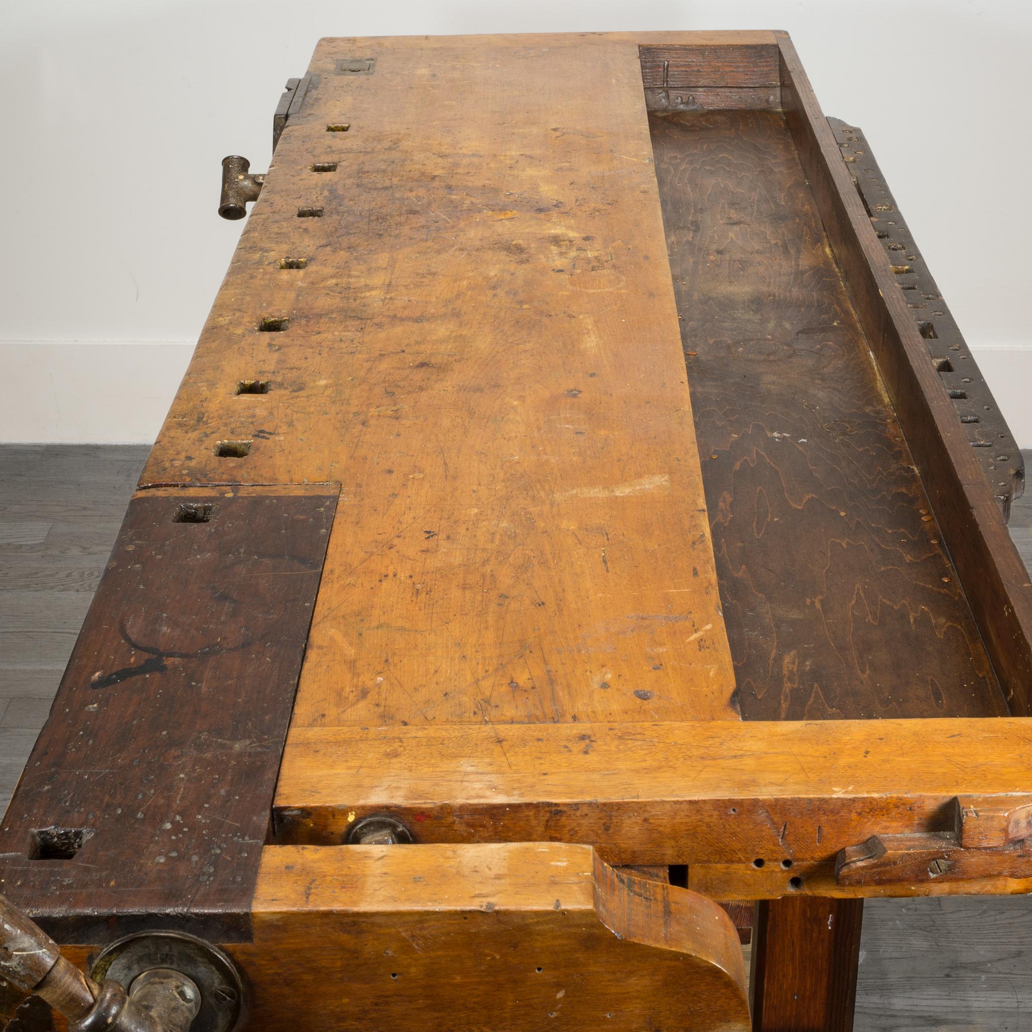 19th Century 140 Year Old Carpenter's Workbench, circa 1880s