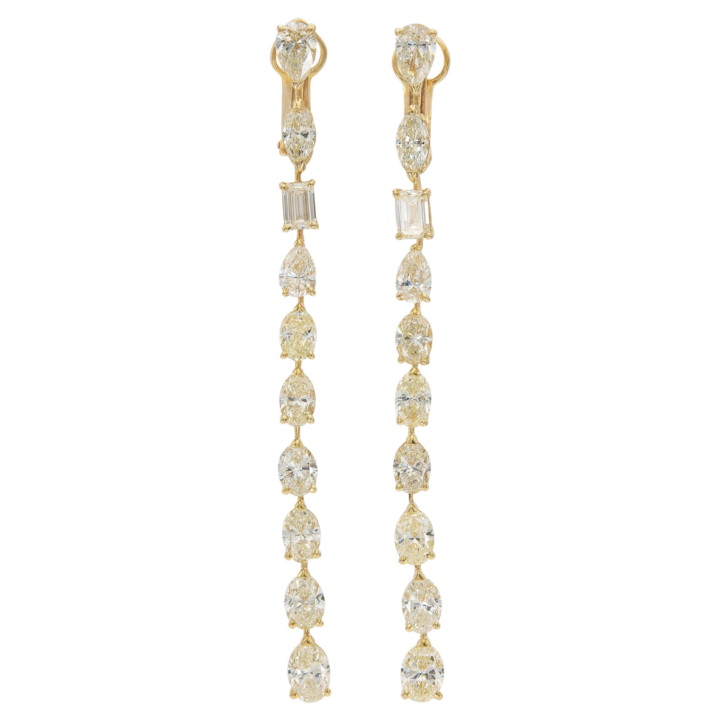 14.00 Carat Diamond Dangle Earrings