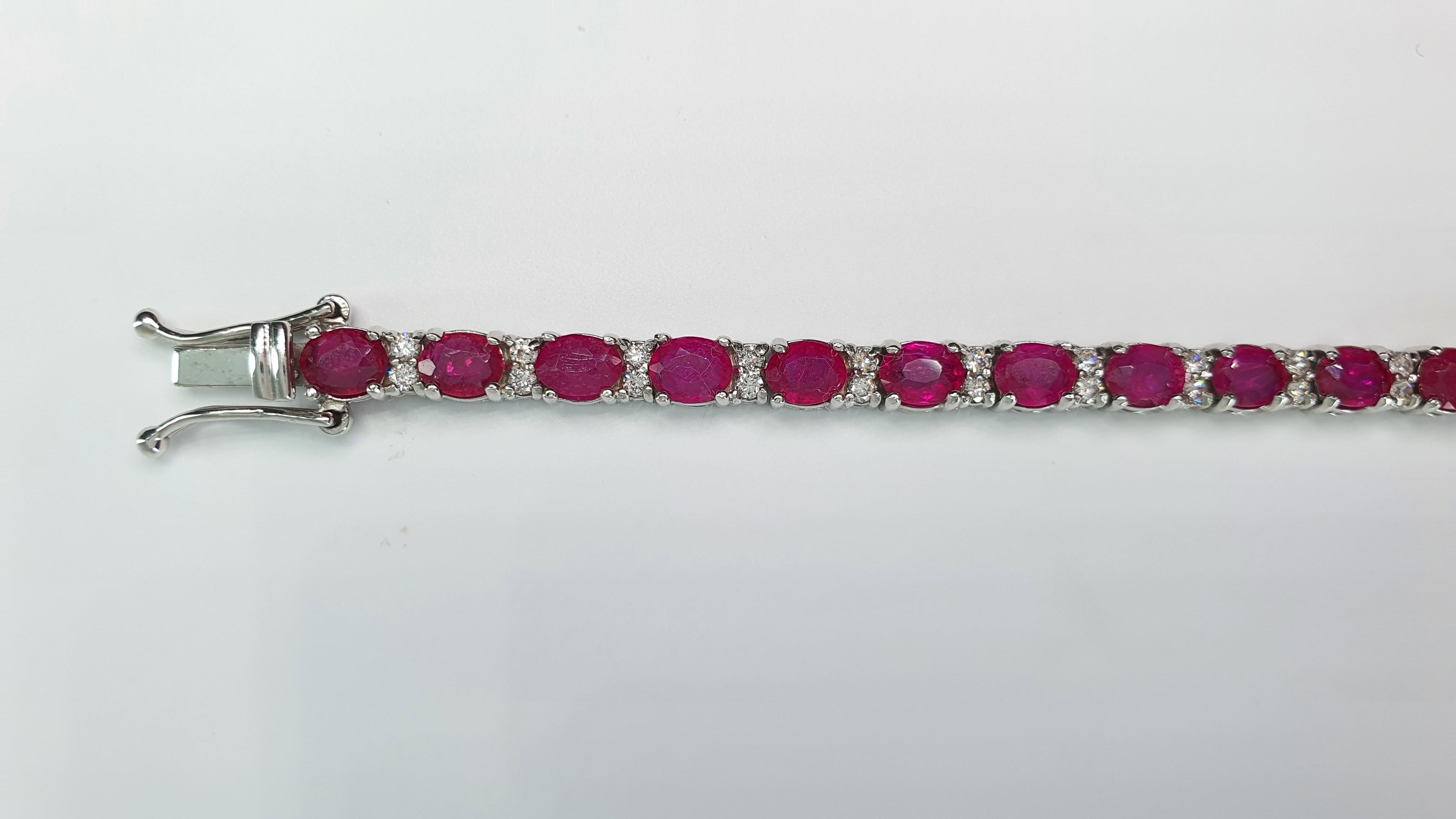 ruby diamond tennis bracelet