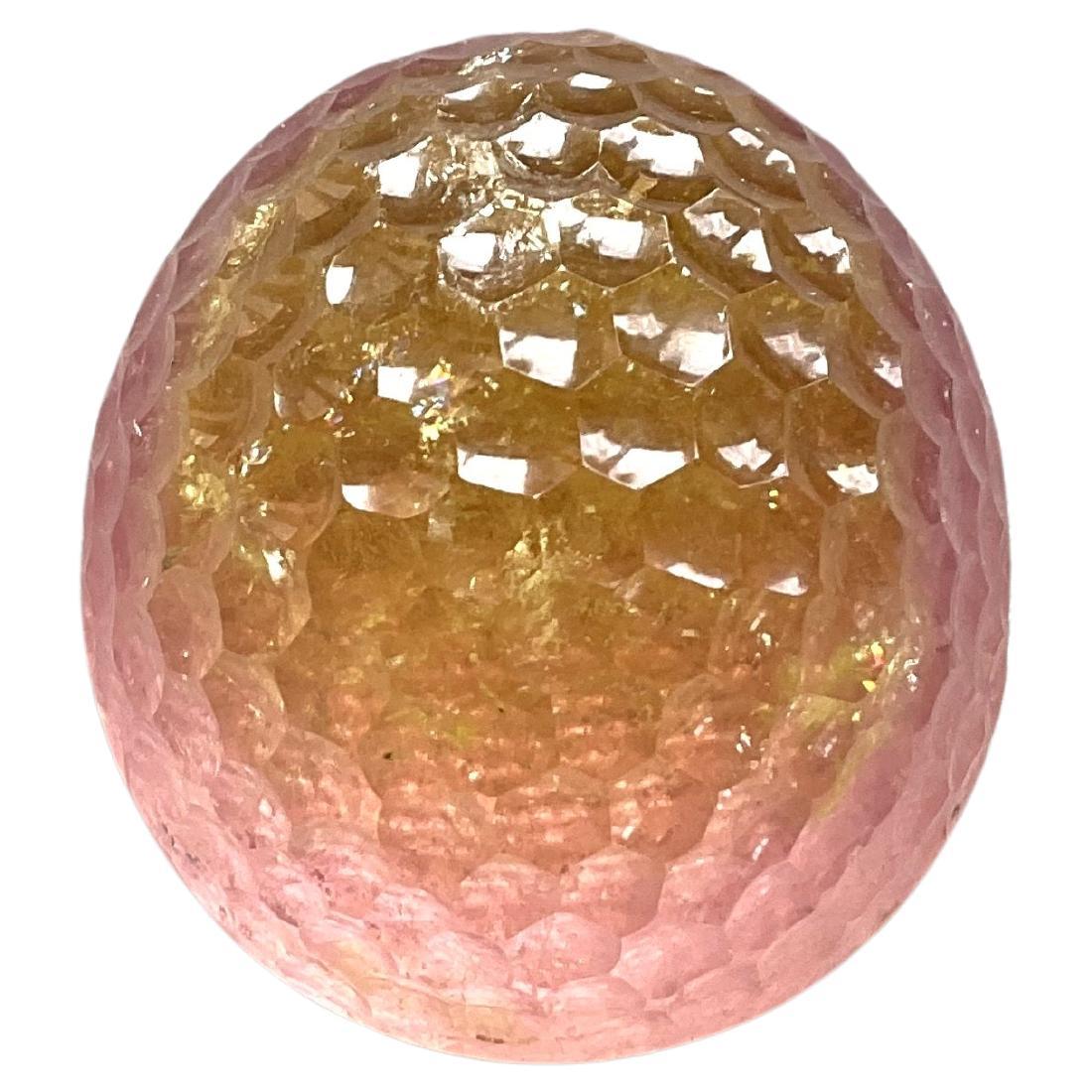 Sculpture de tourmaline bicolore de 140,00 carats pour bijouterie fine pierre précieuse naturelle en vente