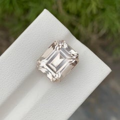 14.05 Carat Natural Loose Golden Topaz Asscher Cut Gem For Necklace