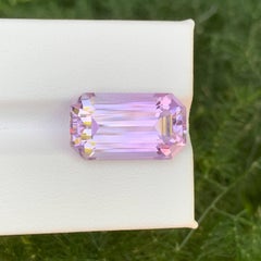 14.05 Carat Natural Loose Pink Kunzite Stone Emerald Cut Afghan Gemstone
