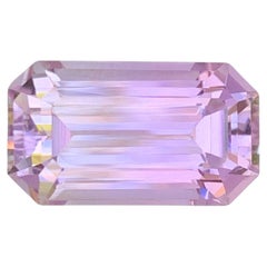 14.05 Carat Natural Loose Pink Kunzite Stone Emerald Cut Afghan Gemstone