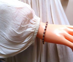 Bracciale tennis alternato con diamanti e rubini naturali 14.05ct - Oro 14kt Classico