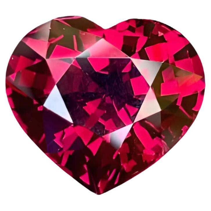 14.07 Carats Heart Shaped Red Loose Garnet Stone Natural Tanzanian Gemstone