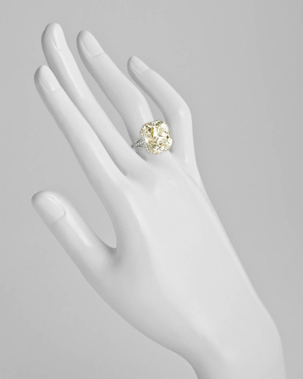 old mine cut yellow diamond