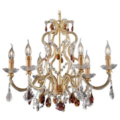 1409/6 Gold Leaf Chandelier