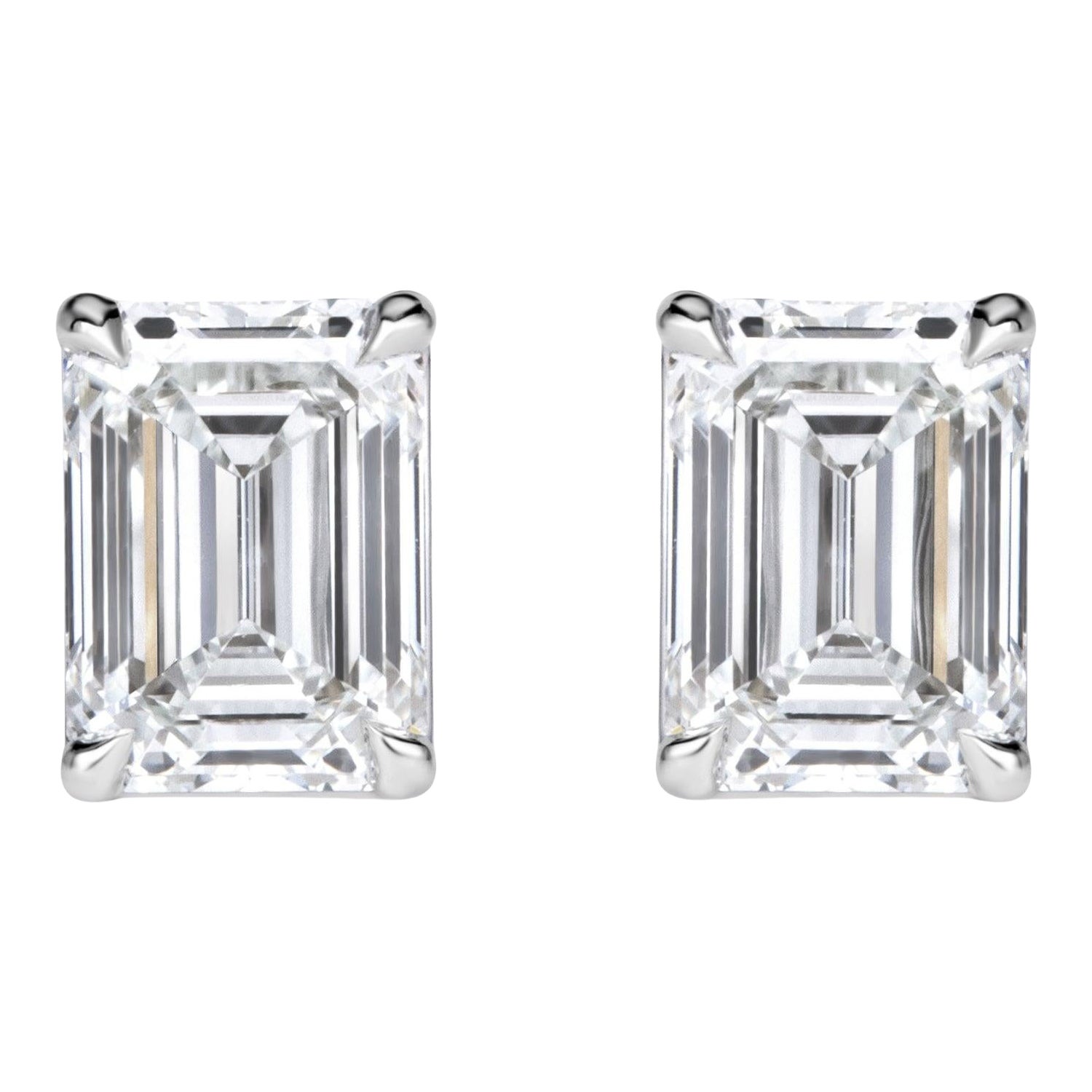 1.40ct Emerald Cut Diamond Studs
