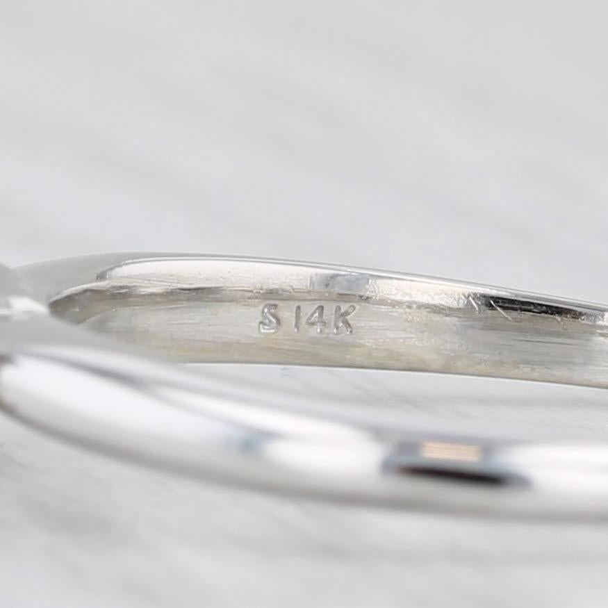 Anello di fidanzamento solitario con principessa da 1,40 carati in oro bianco 14k, misura 9,75 in vendita 2