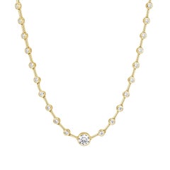 1.40ct Round Brilliant Cut Diamond Bezel Set Necklace 1.40ct Round Brilliant Cut Diamond Bezel Set Necklace