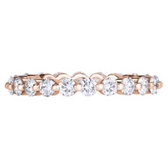 1.40ct Round Brilliant Cut Diamond Eternity Band in 18k Rose Gold
