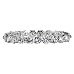 1.40ct Round Brilliant Cut Diamond Eternity Band in 18k White Gold
