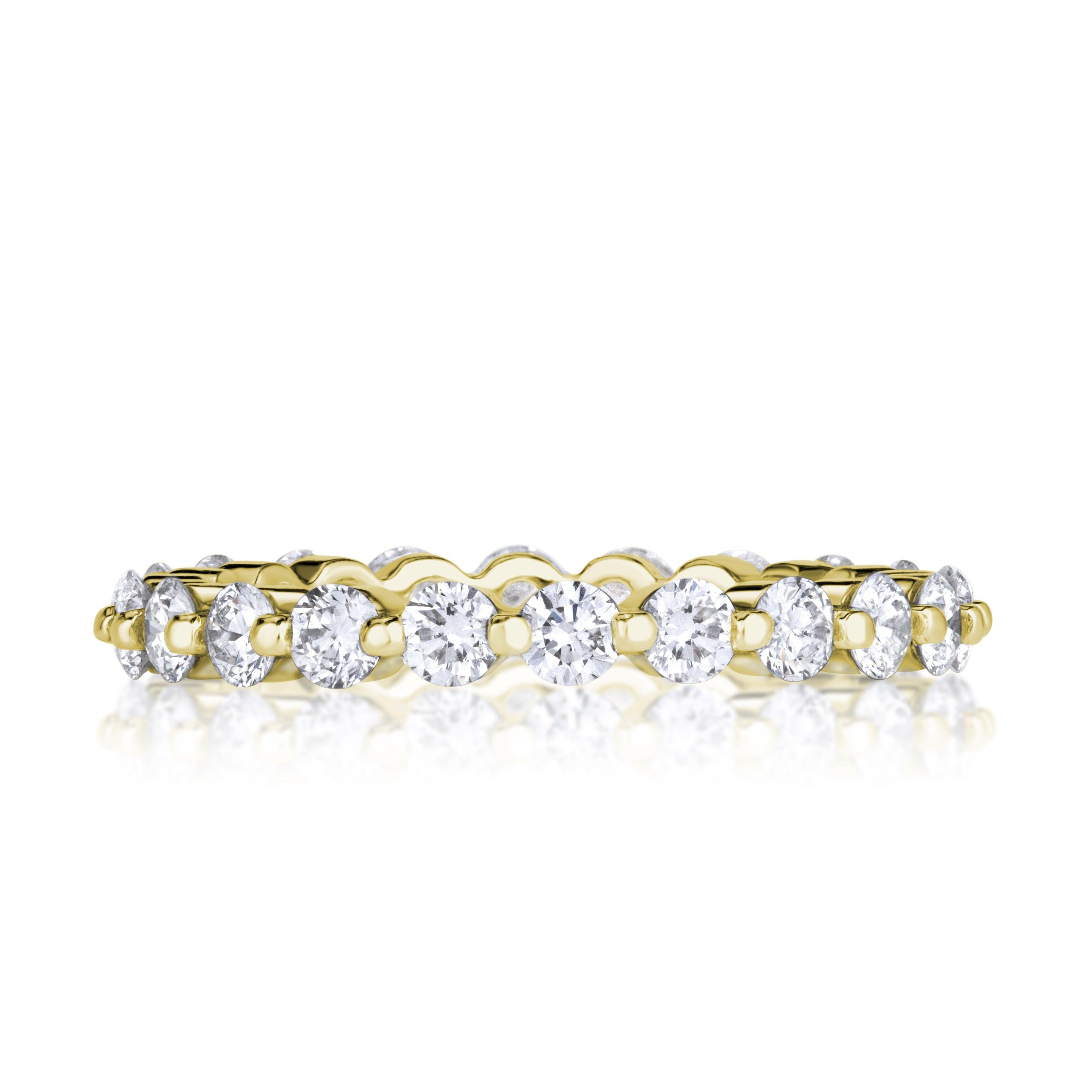 1.40ct Round Brilliant Cut Diamond Eternity Band in 18k Yellow Gold