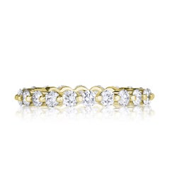 1.40ct Round Brilliant Cut Diamond Eternity Band in 18k Yellow Gold