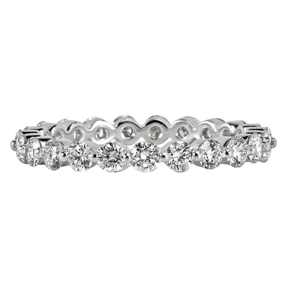 1.40ct Round Brilliant Cut Diamond Eternity Band in Platinum