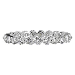 1.40ct Round Brilliant Cut Diamond Eternity Band in Platinum