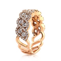 Anello con diamante rotondo taglio Brilliante da 1,40 carati in oro rosa 14k