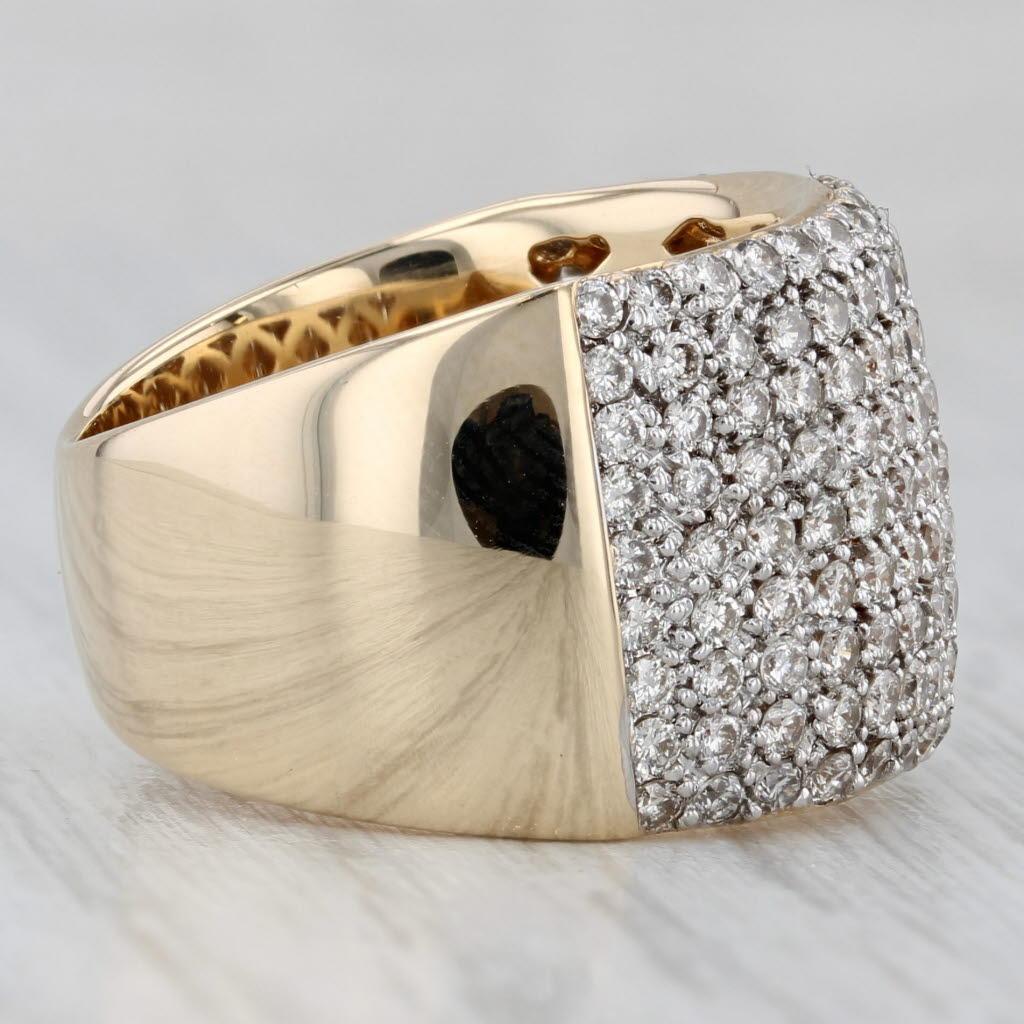 Gemstone Information:
- Natural Diamonds -
Total Carats - 1.40ctw
Cut - Round Brilliant
Color - H - J
Clarity - SI1 - SI2

Metal: 14k Yellow Gold, White Gold Settings
Weight: 12.9 Grams 
Stamps: 14k KLM Hallmark
Face Height: 14.3 mm 
Rise Above