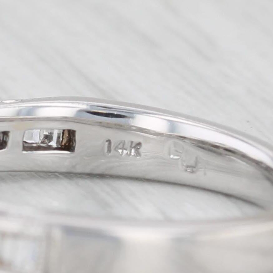 1.40ctw Princess Diamond Engagement Ring 14k White Gold Size 7.25 2