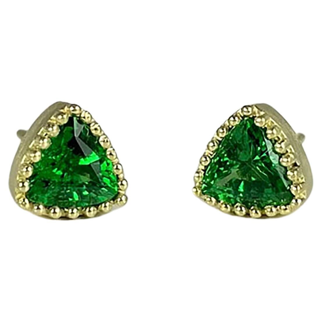 1.62 Carat Tsavorite Garnet Cushion, Unset Loose Gemstone For Sale At