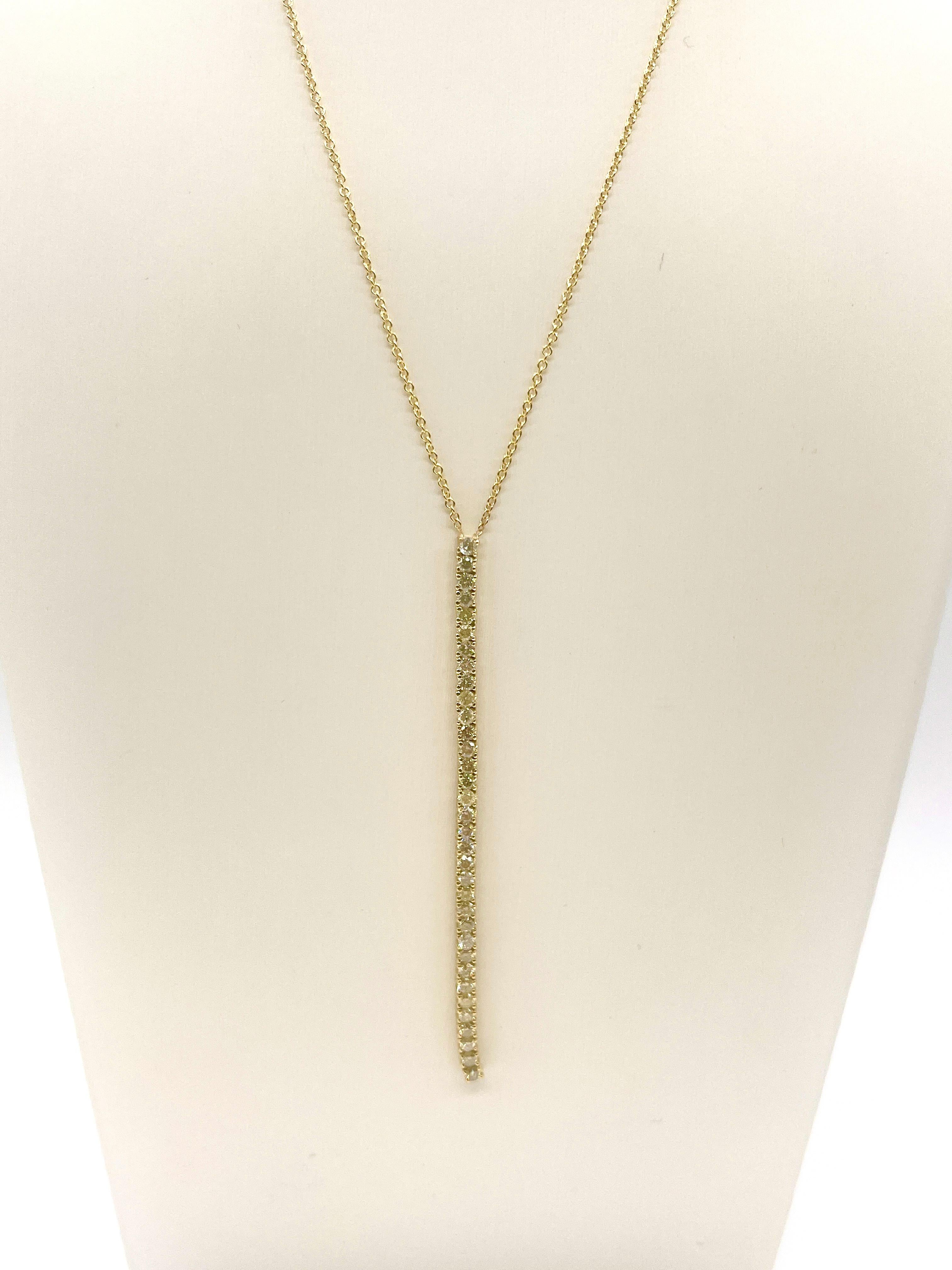 1,41 Karat natürlicher Diamant-Tennis-Tropfen-Halskette im Zustand „Neu“ im Angebot in Great Neck, NY