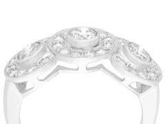 Vintage 1.41 Carat Diamond and White Gold Cocktail Ring