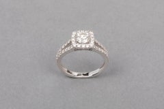1.41 Carat Gold and Diamonds Engagement Ring