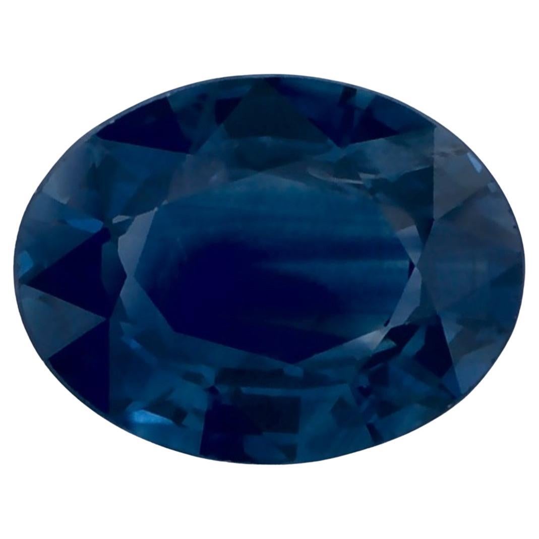 1.41 Karat Blauer Saphir Oval Loser Edelstein