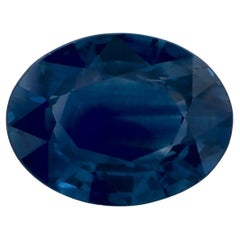 1.41 Karat Blauer Saphir Oval Loser Edelstein