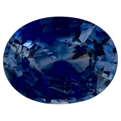 1.41 Karat Blauer Saphir Oval Loser Edelstein