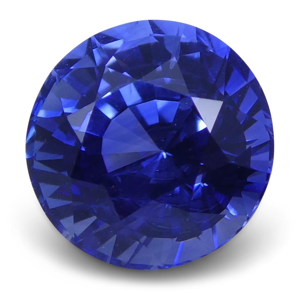 1.41 Carat Blue Sapphire Round GIA Certified Sri Lanka 1