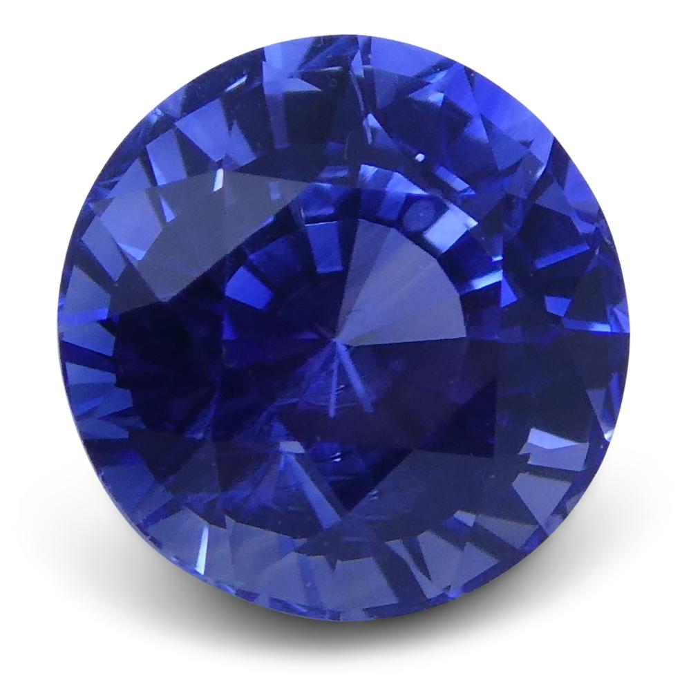 1.41 Carat Blue Sapphire Round GIA Certified Sri Lanka 2