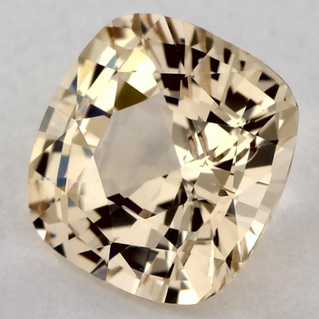 1.41 Karat Gelber Saphir Cushion Lose Edelstein (Kissenschliff) im Angebot