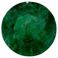 1.41 Cts Emerald Round Cut Loose Gemstone