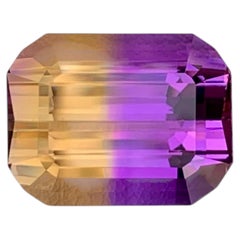 14.10 Carat Natural Loose Bi Color Ametrine Stone Emerald Cut Brazilian Gemstone