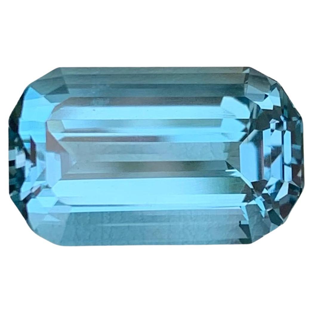 Pierre topaze bleue de Londres 14,10 carats, pierre précieuse africaine taillée sur mesure