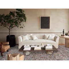 14'10"x20'8" Vintage Grauer übergroßer orientalischer Teppich im Sultani- Granatapfeldesign in Übergröße