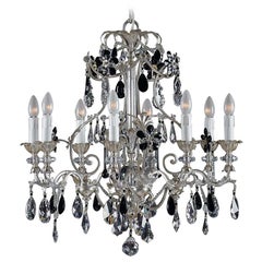 1412 8-Lights Black Crystal Chandelier