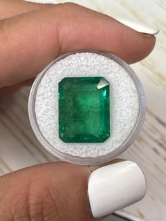 14.13 Carat 16.5x13 Medium Green Zambian Emerald - Emerald Cut May Birthstone
